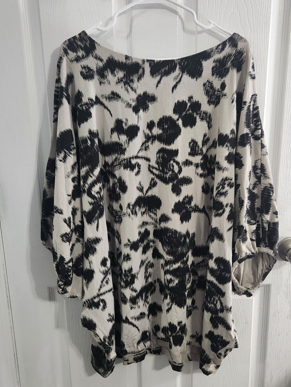 Bryn Walker wilder tunic oversized sloan floral print blouse dolman sleeves XL